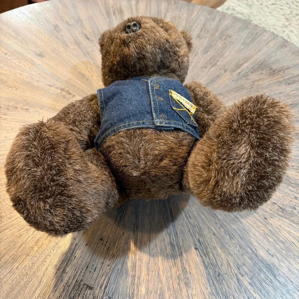 Vintage Rodeo Drive Beverly Hills Teddy Bear w/‎ Denim Vest 18” Plush Souvenir